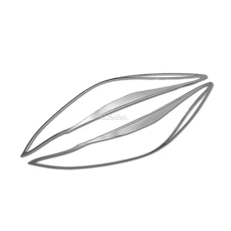 Для Mazda3 Axela M3 2014 2015 2016 хромированная крышка фары из АБС-пластика, внешняя отделка, 2 шт.