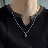 Zinc Zinc Alloy Cross Starlight Necklaces Double Ring Shape Clavicle Chains Men Necklace Daily Wear Choker