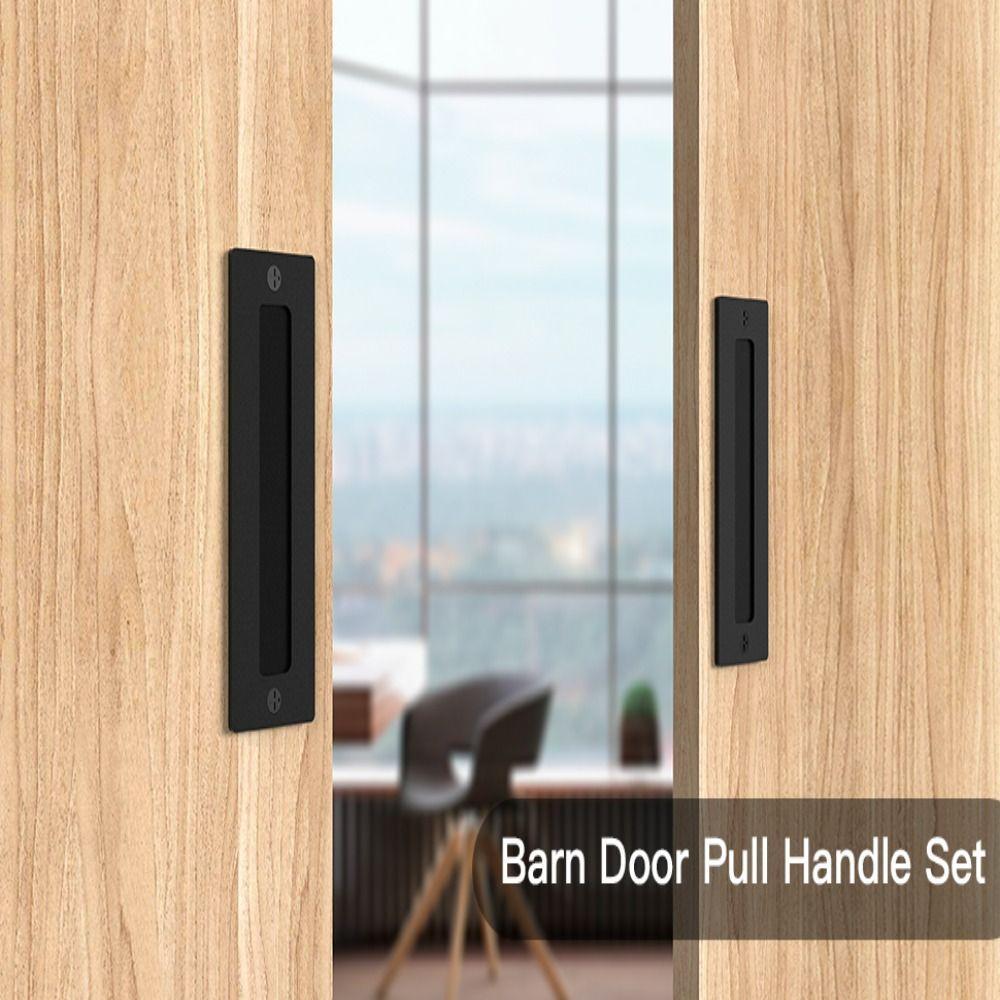 Zinc Alloy Barn Door Handle 6 Inches Invisible Handle Flush Pull  Gates Garages Sliding Doors