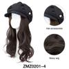 MISSQUEEN Synthetic Beret And Fisherman's Hat Wig Extension Long Wavy Hair Suitable For Women Daily Wear