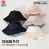 Двусторонняя солнцезащитная шляпа женская быстросохнущая водонепроницаемая шляпа-ведро с большими полями для активного отдыха, защиты от УФ-лучей, полосатая шляпа
