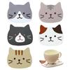 Cartoon Cat Shaped Silicone Dining Table Placemat Coaster Kitchen Accessories Mat Cup Mug Heat-resistant Animal Coffee Drink Pad