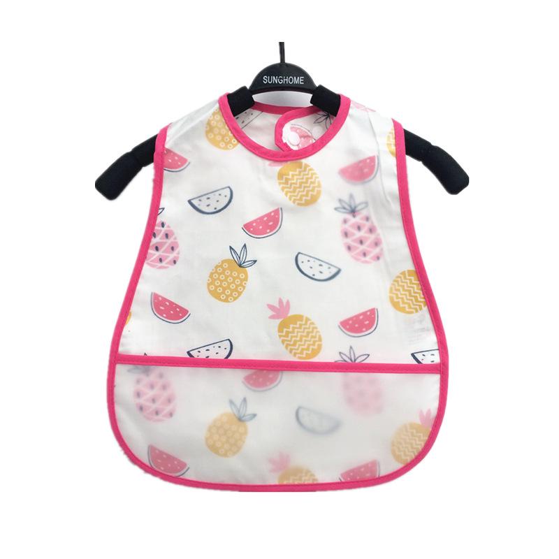 Adjustable Baby Bibs EVA Waterproof Lunch Feeding Bib Burp Cloths Cartoon Animal Children Apron