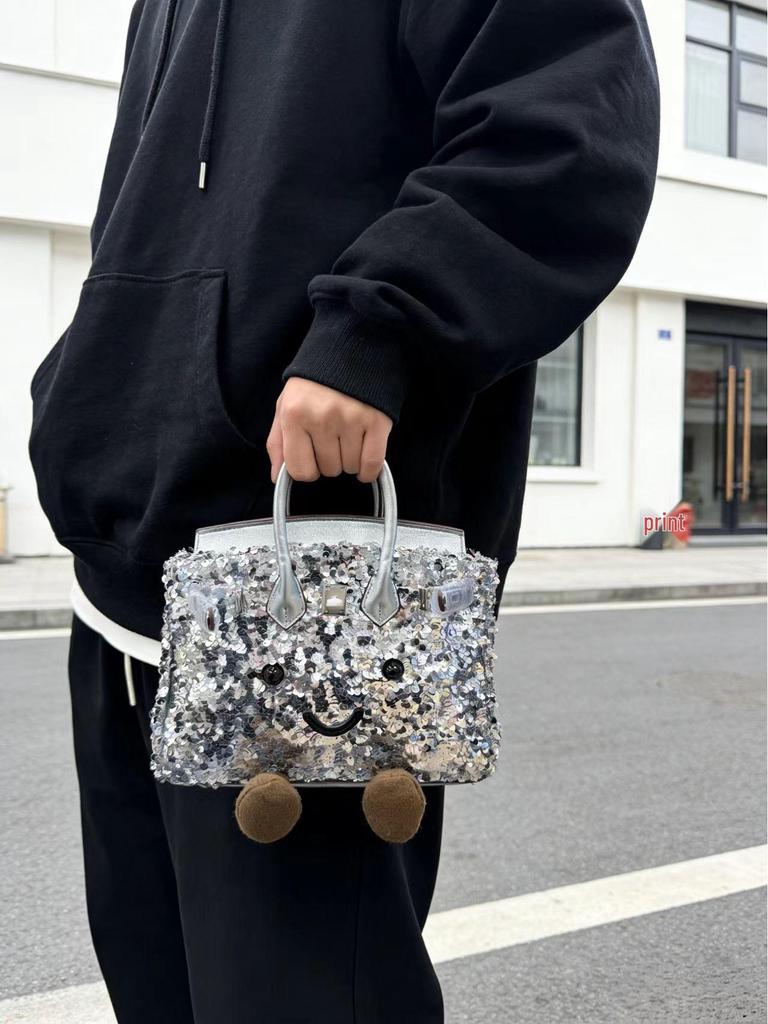 Jllycat Cute Fluffy Platinum Doll Crossbody Elf Handbag