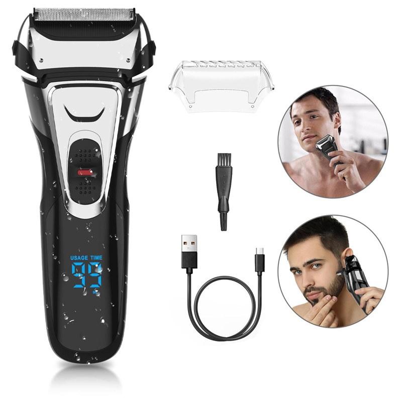 Мужская электробритва, классическая электробритва, сухая и влажная, водонепроницаемая, мужская бритва с сеткой
