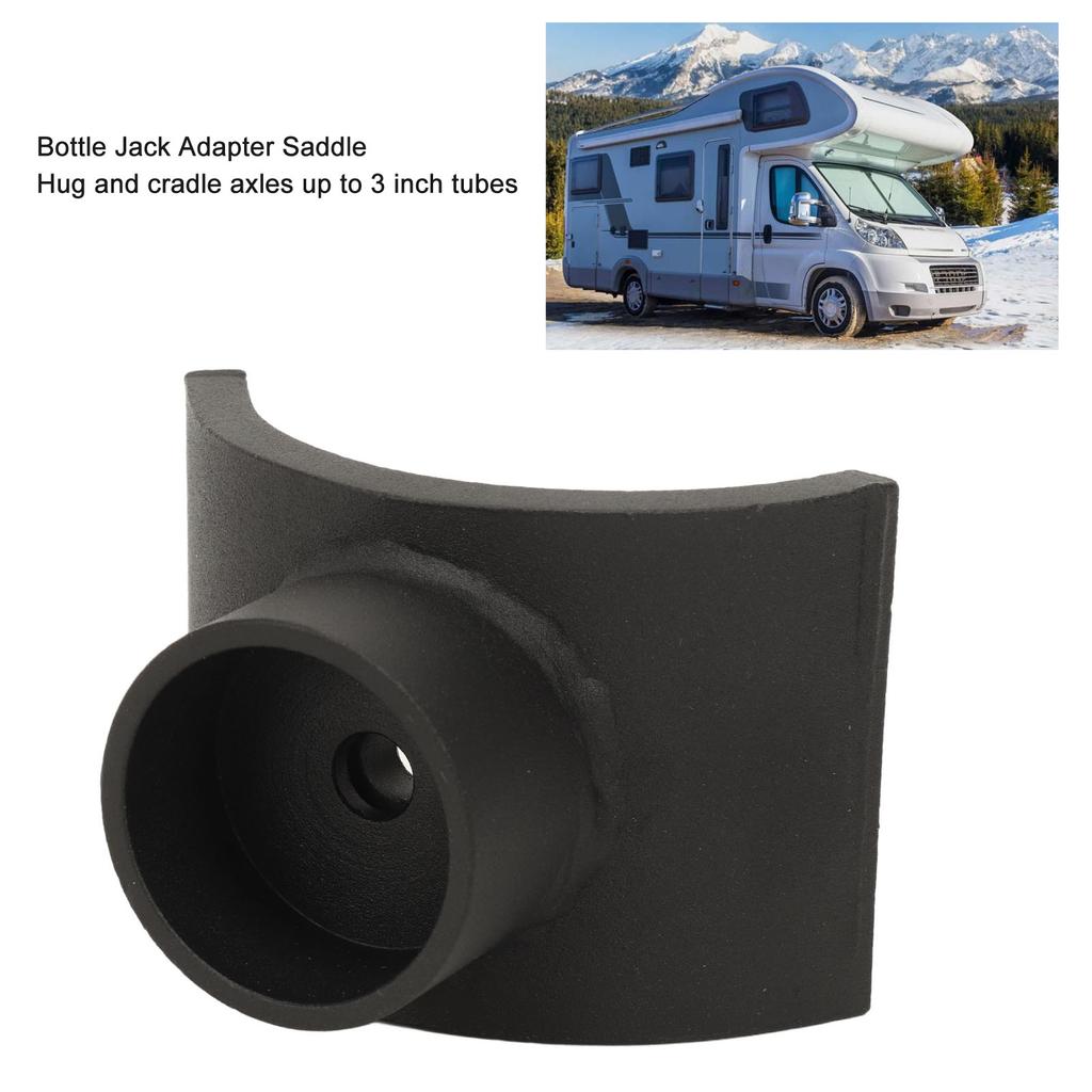 Седло адаптера для бутылочного домкрата, высокопрочное гидравлическое подъемное седло оси для 3-дюймовой трубы, черное 12-тонное адаптер оси для бутылочного домкрата