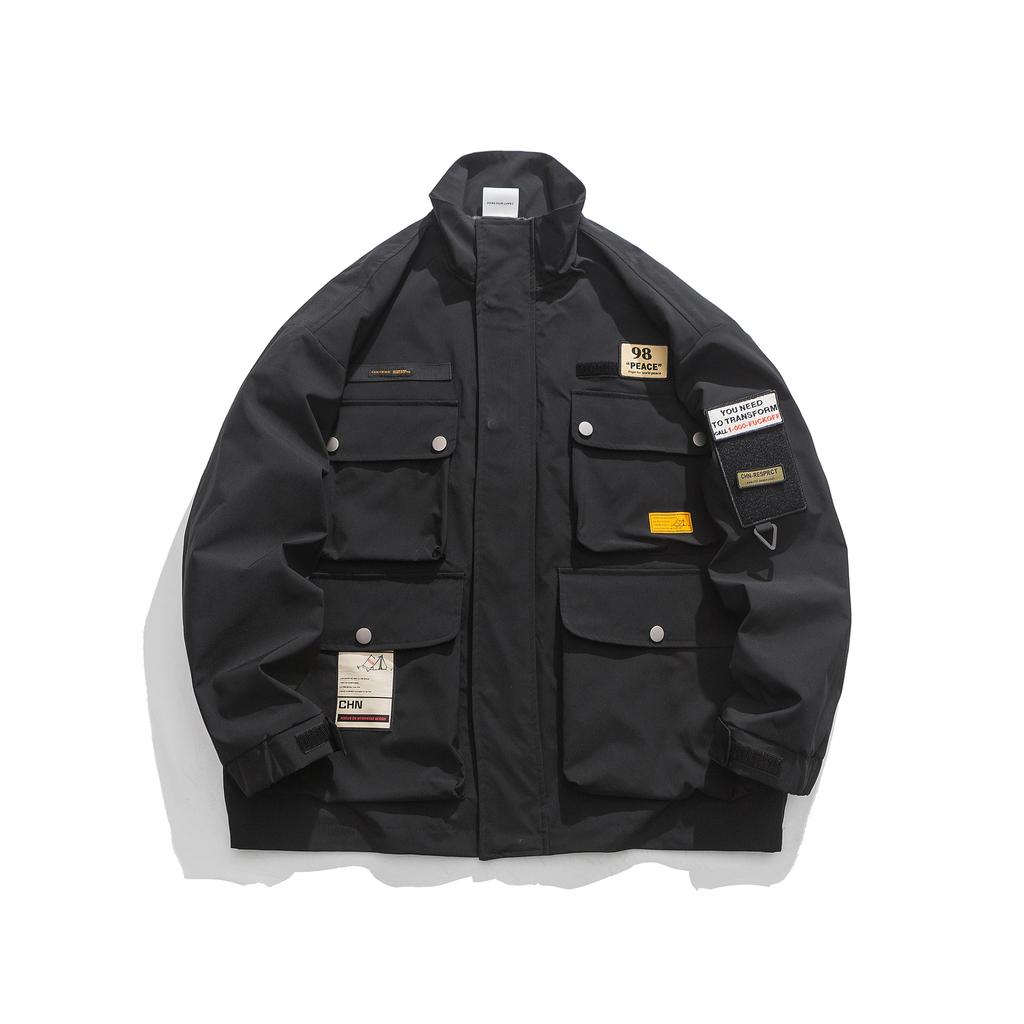 American Style Multi-Pocket Hunting Bomber Jacket Men'S Retro Trendy Brand Loose Men'S Tooling Jacket Top