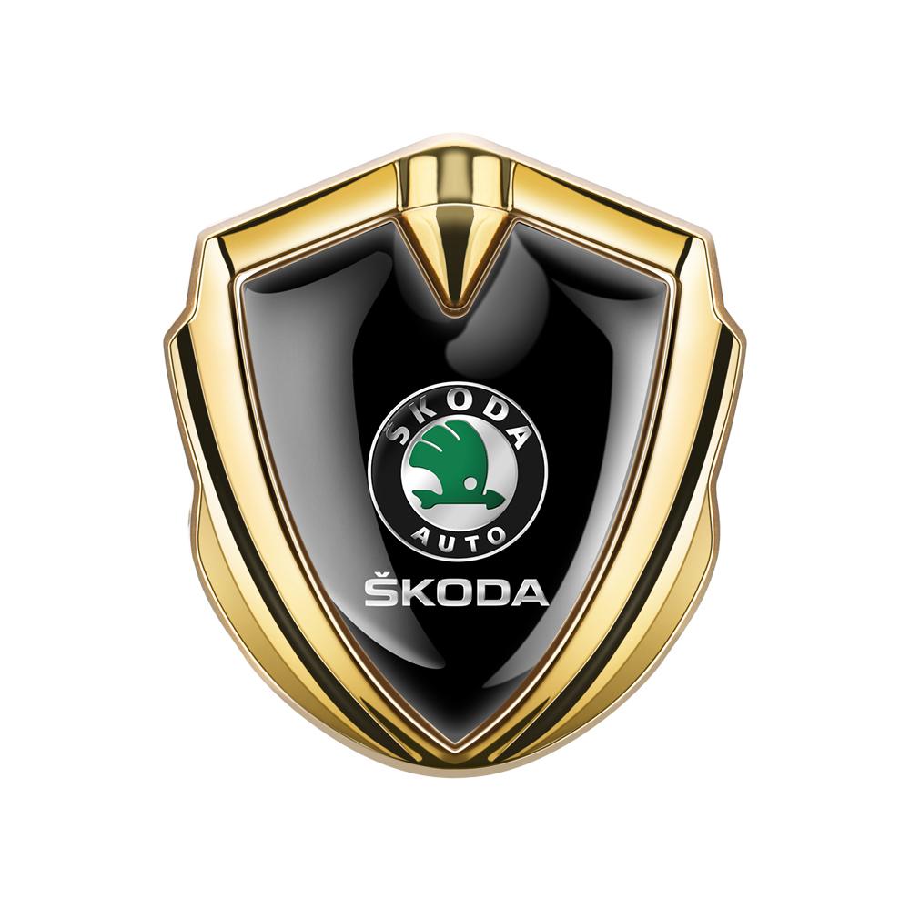 ADT1 Car Styling Metal Shield Emblem Car Fender Side Tail Body Sticker For Skoda Octavia A5 3 2 VRS Vision Kodiaq Favorit Rapid Fabia