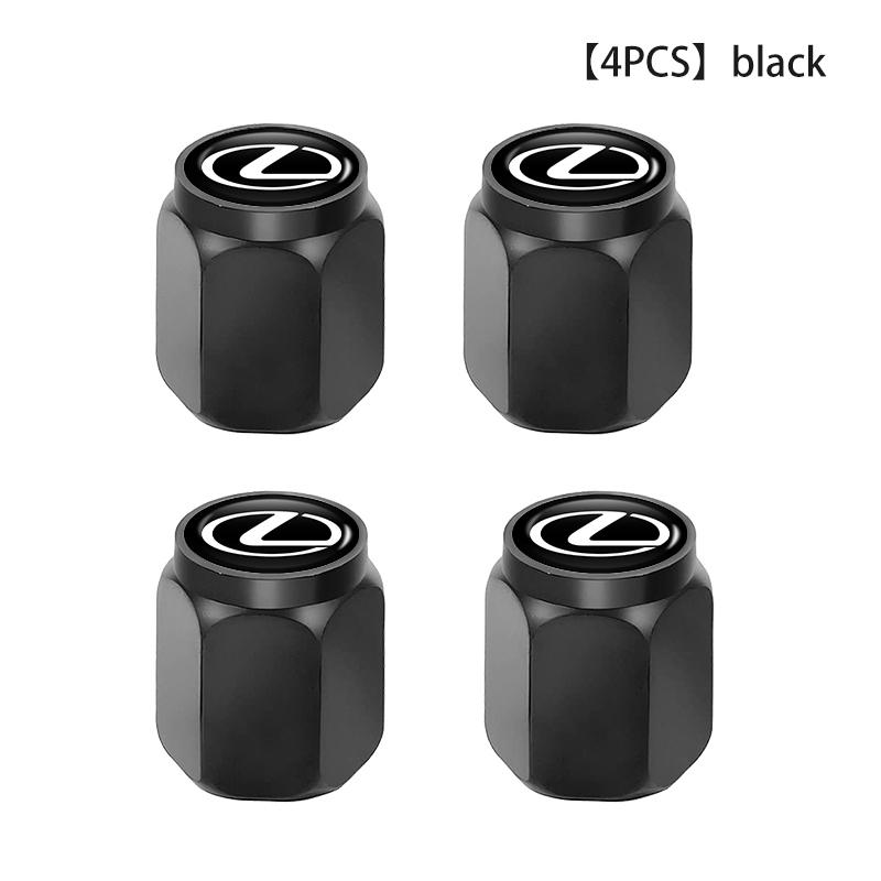 4PCS Car Wheel Tire Valve Stem Covers Cap Decoration Accessories For Lexus UX250h RX450h RX300 GX470 CT200h RX400h NX300h RX350 wzdf76