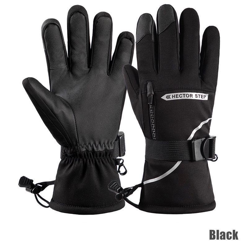 Унисекс ветрозащитные теплые зимние лыжные перчатки водонепроницаемые флисовые перчатки для сенсорных экранов нескользящие перчатки для сноуборда снегоходов на открытом воздухе походные перчатки