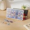 Sliding Cover Design 7-Day Pill Organizer Waterproof Weekly Pill Case  Outdoor