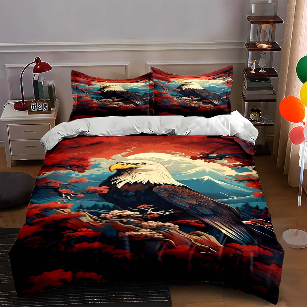 Eagle mountain landscape. Bedding Duvet cover sets Duvet covers Pillowcases gifts (1 * Duvet Cover 2 * Pillowcases, without duvet insert)