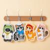 Durable Cute Cat Hand Towel Coral Fleece Strong Water Absorption Bathroom Kerchief Soft Hanging Style Washcloth Kitchen