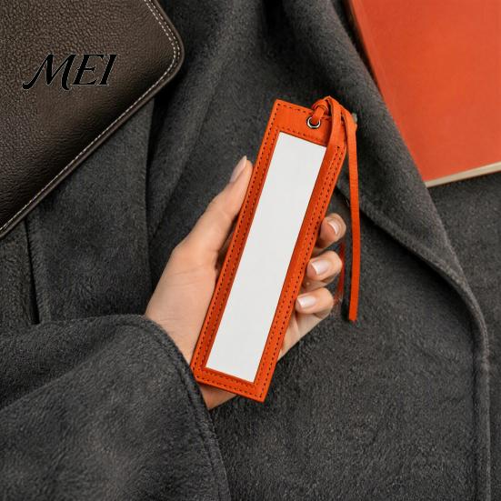Self Adhesive Bookmark Base Self-Finishing Needlepoint Bookmark, Durable PU Leather Book Pattern Display Marker, Backing DIY Personalized Handmade
