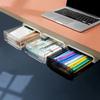 Slide Buckle Under Desk Drawer Organizer Space Saving Hidden Office Organizer Office Stationery