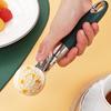 Comfortable Handle Ice Cream Scoop with Ball Fetching Device Hanging Hole Multi-functional Stainless Steel Cookie Dough Spoon Dessert Tool