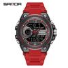 Sanda Men's Large Dial Multifunctional Waterproof Sports Watch with Alarm