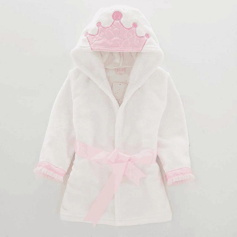 Bath Towel Blanket Bathrobe Night Gown Hooded Wrap Cute Soft for Children Baby less