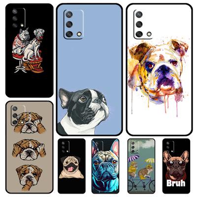 Чехол с изображением английского бульдога и мопса для OPPO A98 A78 A58 A18 A96 A76 A16 A15 A17 A77 A5 A9 A74 A94 A52 A72 A53S A54S A57S