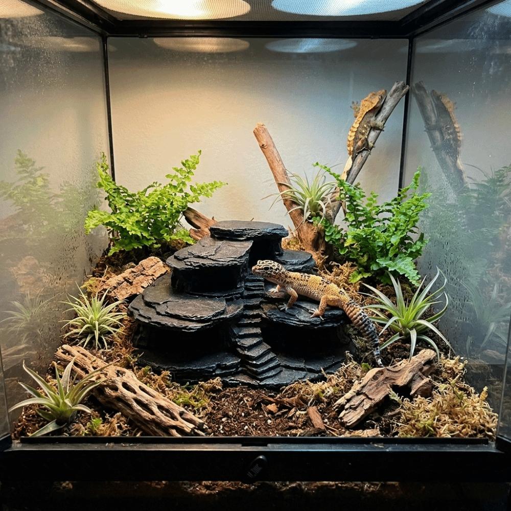 Plastic Aquarium Fish Shelter Realistic Texture Simulated Rock Fish Tank Decoration
