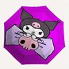 Kuromi Automatic Opening and Closing Parasol Compact Travel Umbrella with 8 Ribs for Women and Men Ideal Birthday/Christmas Gift, Outdoor Ac
