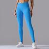 Seamless Tight Yoga Pants For Women, Crossed High Waisted Peach Hip Lifting Sports Pants, Breathable Quick Drying Fitness Pants For Women