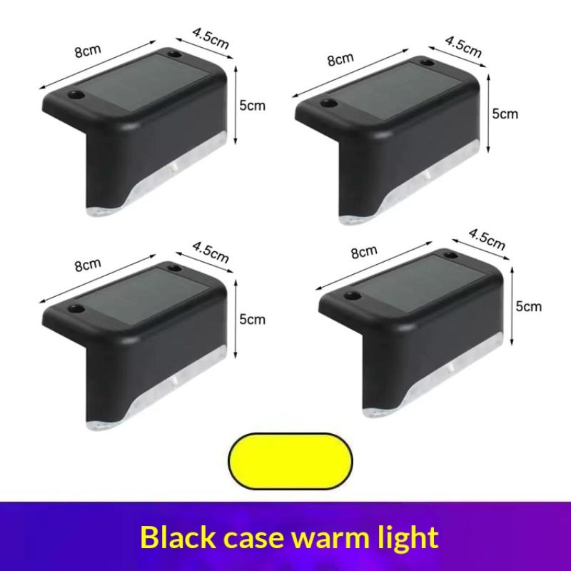 1/4 шт. Светодиодный солнечный фонарь для террасы, уличный, водонепроницаемый IP44, на солнечной энергии, садовые лампы для перил, лестниц, ступеней, забора, двора, патио, дорожки