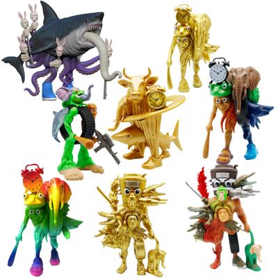 Новая итальянская Brainrot Tung Tung Tung Фигурка Игрушка Tungtung Sahur Tralalero Tralala Акула ПВХ Модель Игрушки Настольная Домашняя Декорация Подарки