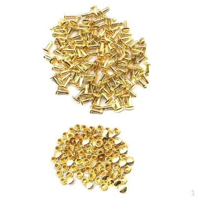 Набор из 100 металлических шипов для кожаных изделий и украшений - Размер 6x8 мм
