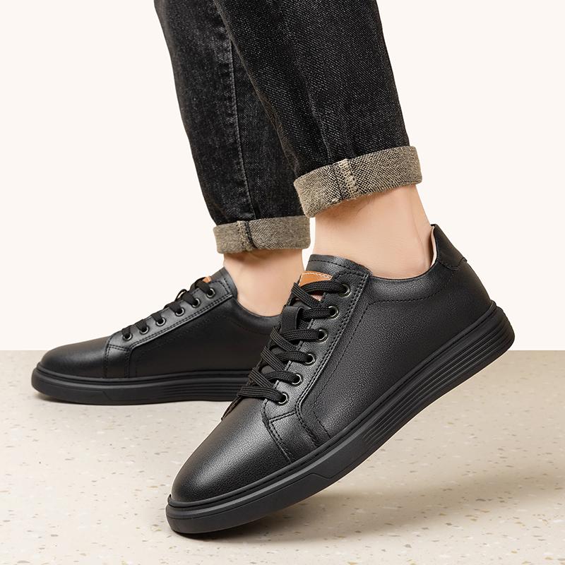 Мужские туфли на шнуровке, универсальные кроссовки, новая натуральная кожа, повседневная обувь, мужские лоферы для ходьбы на открытом воздухе, мужские легкие кеды для скейтбординга