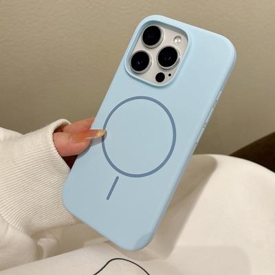 Роскошный оригинальный жидкий силикон для Magsafe чехол для iPhone 16 Plus 15 14 13 12 Pro Max магнитный беспроводной зарядный мягкий чехол