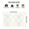 2D White Gold Geometric Pattern Backdrop, Wedding/Event Decor Banner