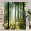 2 Pieces - Forest Print Curtain - Polyester Material - Suitable for Bedroom, Living Room, Study, Private Space