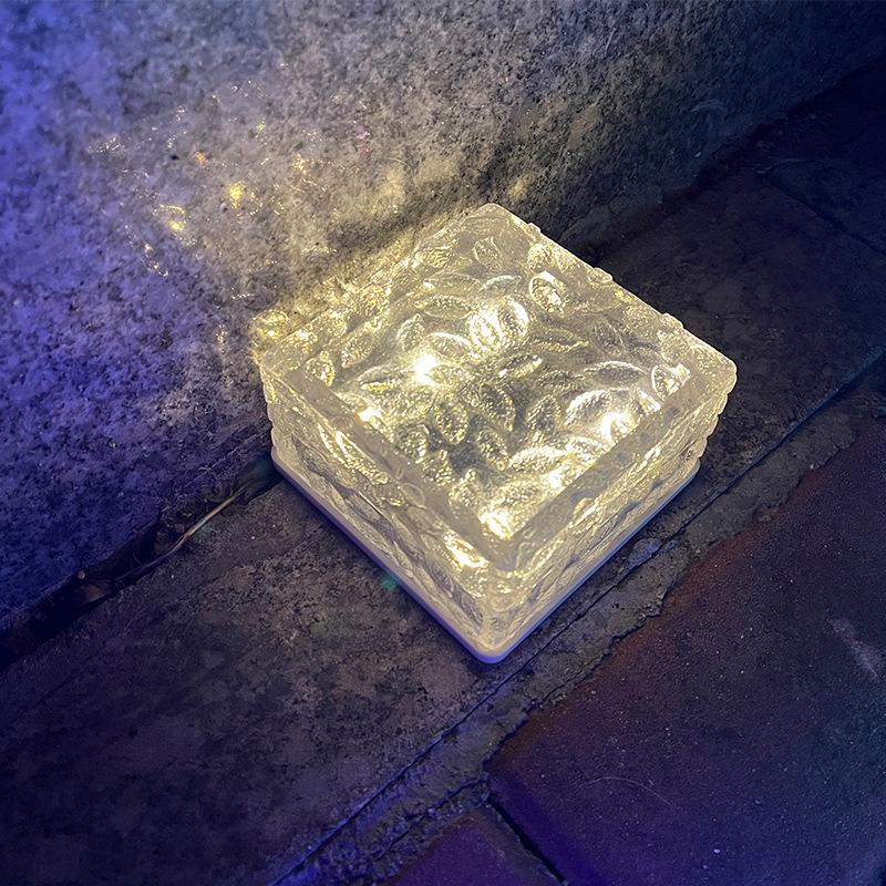 Солнечный уличный кубик льда кирпичи камни огни солнечный 1 светодиод в земле дорожки патио двор сад светящийся свет