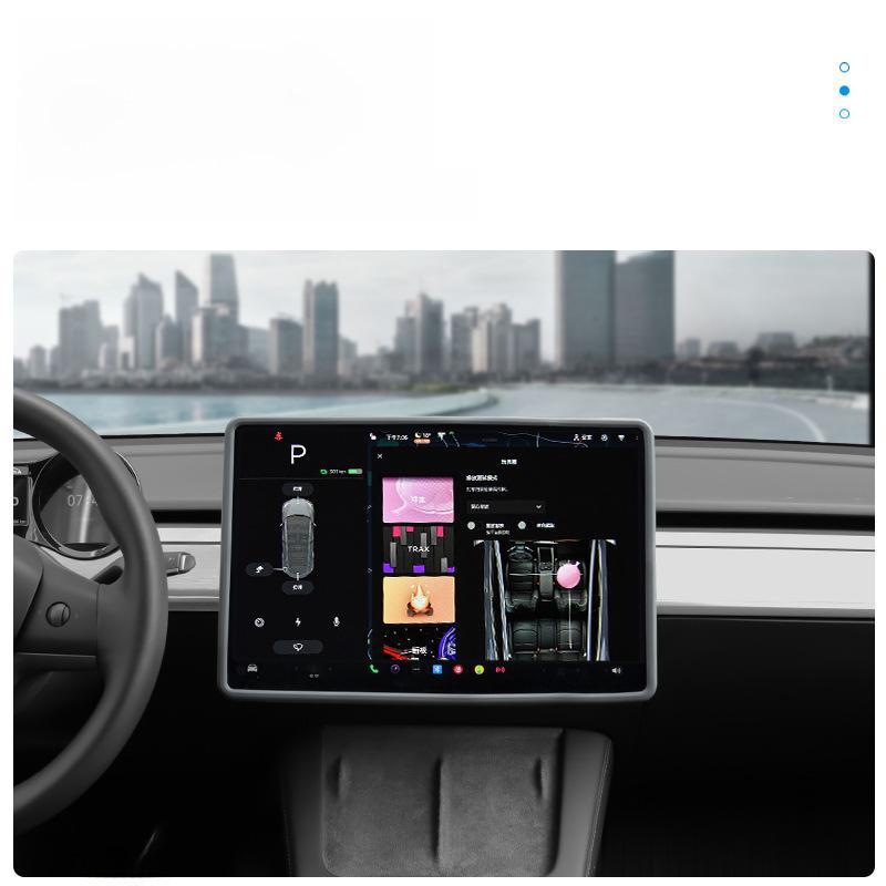 Silicone Frame Navigation Screen Protector for Tesla Model 3/Y Car Accessories