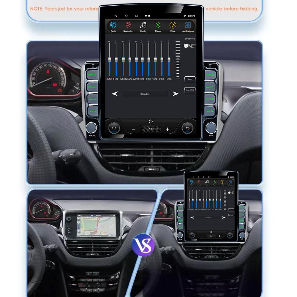 9,7-дюймовый вертикальный экран Tesla автомобильное радио для Peugeot 2008 208 2013 2020 GPS навигация мультимедиа видеоплеер Carplay 2din