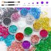Popular Sequins Gel Glitter Gel Body Facial Hair Eye Stage Makeup Highlight Powder Sequins