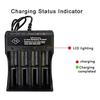 18650 Аккумулятор USB-зарядное устройство 4 слота Литий-ионный аккумулятор 3,7 В Защита от перезаряда с 4 шт. 18650