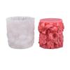 Silicone Cylindrical Candle Mould Rose Resin Mold Soap Flowers Cylinder Candle Mold  Candle Making