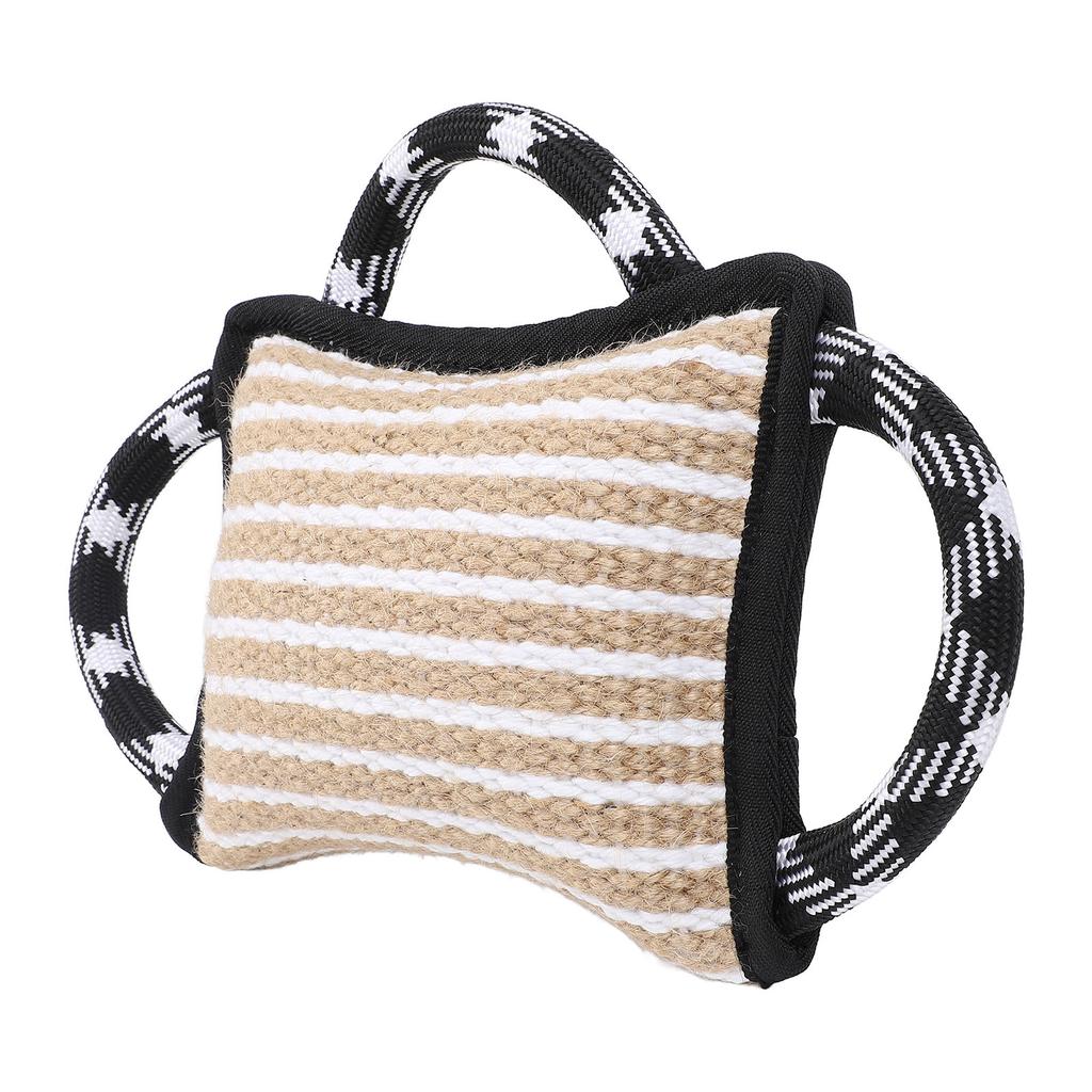 Кусалка с 3 прочными ручками, джутовая, устойчивая к разрывам, интерактивная игрушка для кусания и перетягивания для взрослых собак