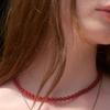 LOVE ME MONSTER Red Chalcedony Necklace 6mm (L242MNK060)