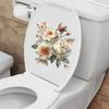 Реалистичная Винтажная Цветочная Гроздь Наклейка на Сиденье Унитаза Декор Ванной Комнаты Самоклеящаяся Съемная Наклейка