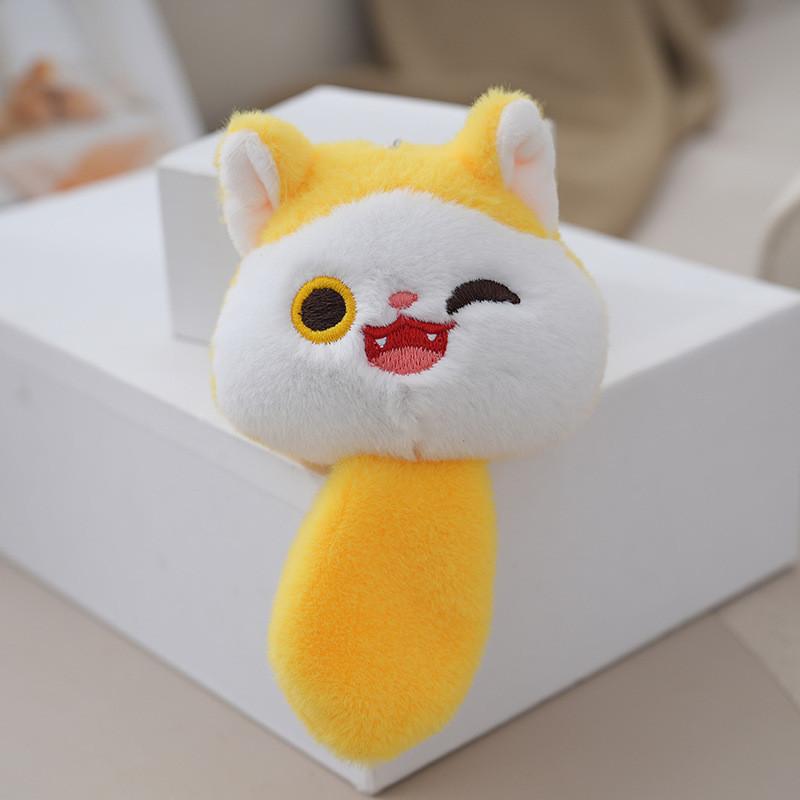 Adorable Plush Cat Keychain Soft Stuffed Animal Toy Cute Cartoon Bag Charm