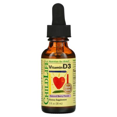 ChildLife Essentials, Витамин D3, Натуральный ягодный вкус, 30 мл (1 жидкая унция)