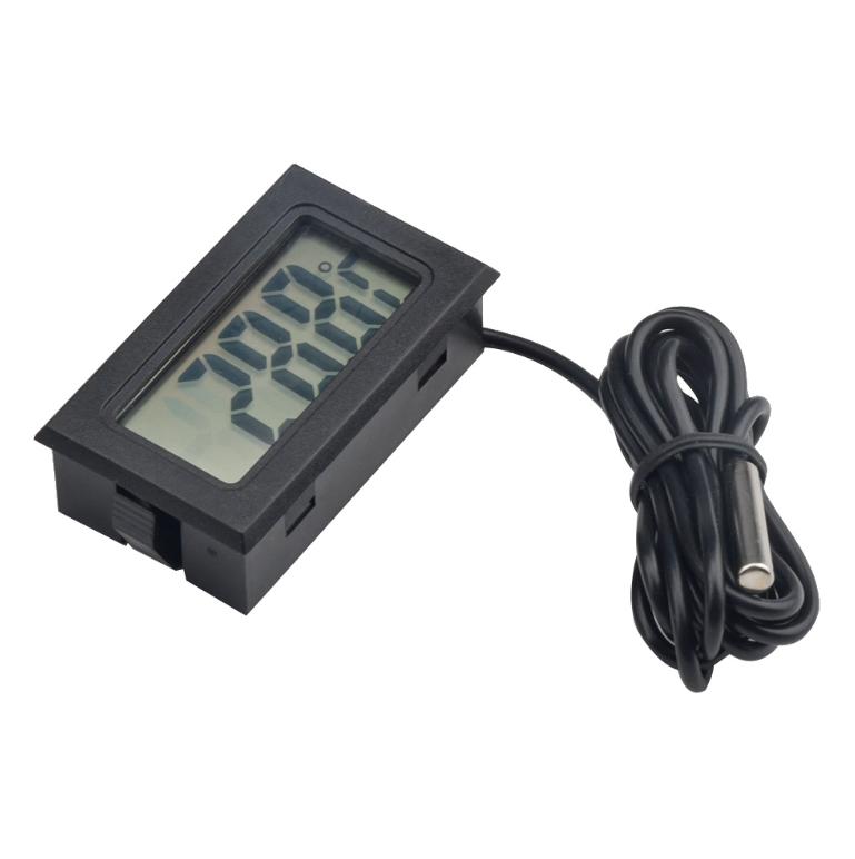 Mini Digital Thermometer -20°C to 110°C LCD Display with 1Meter NTC Sensor for Home Kitchen Refrigerator Temperature Monitoring