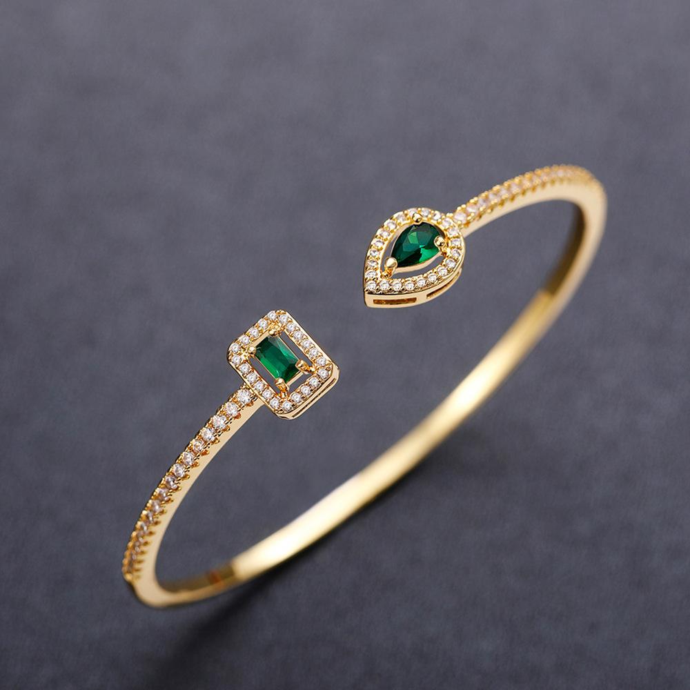 Supply Open Bracelet Trend Ins Yellow Zircon Bracelet Simple Hand Jewelry