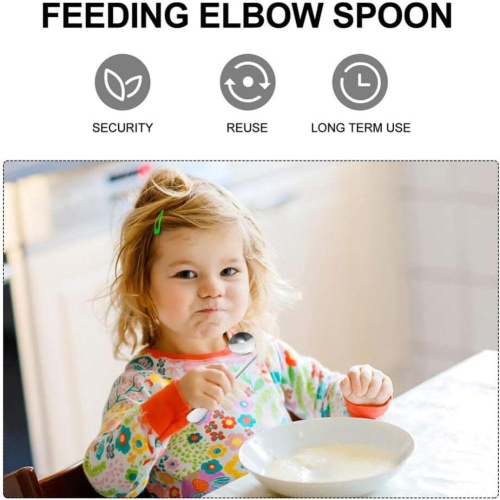 Angled Curved Spoon Fork Elderly Patients Feeding Aid Tableware Self Feeding Utensil Self Feeding