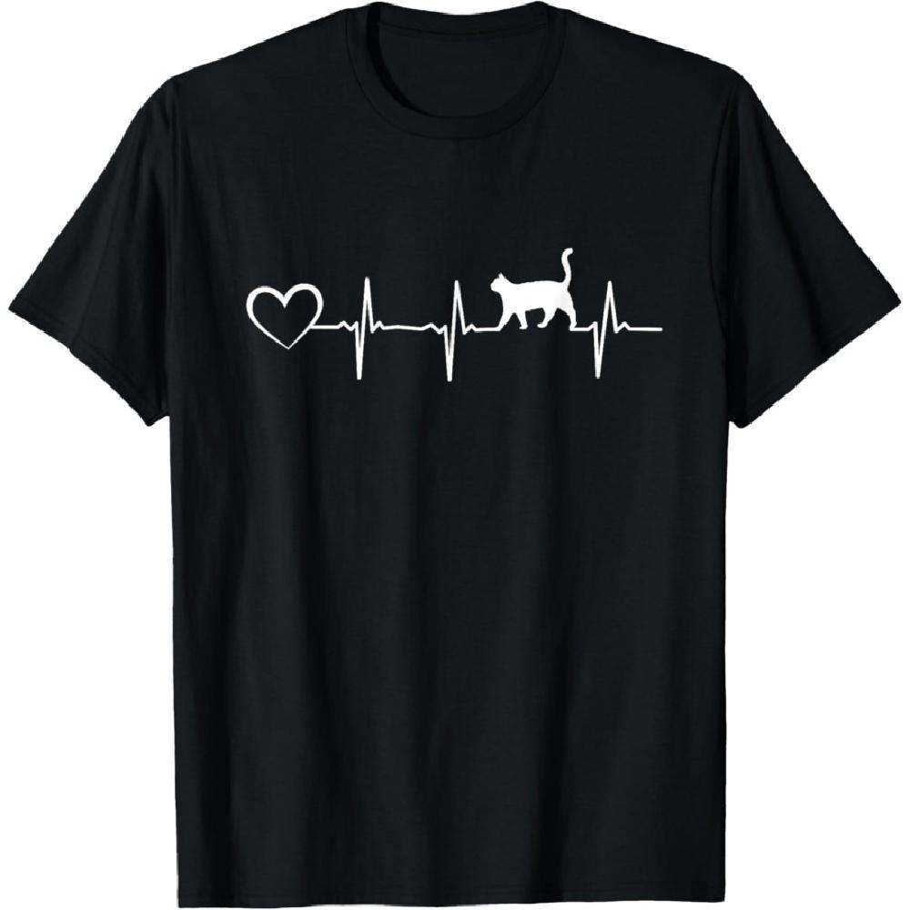 Кошка Сердцебиение Сердце - Кошка Щенок Кошки Сердца Владелец Кошки Ребенок Футболка