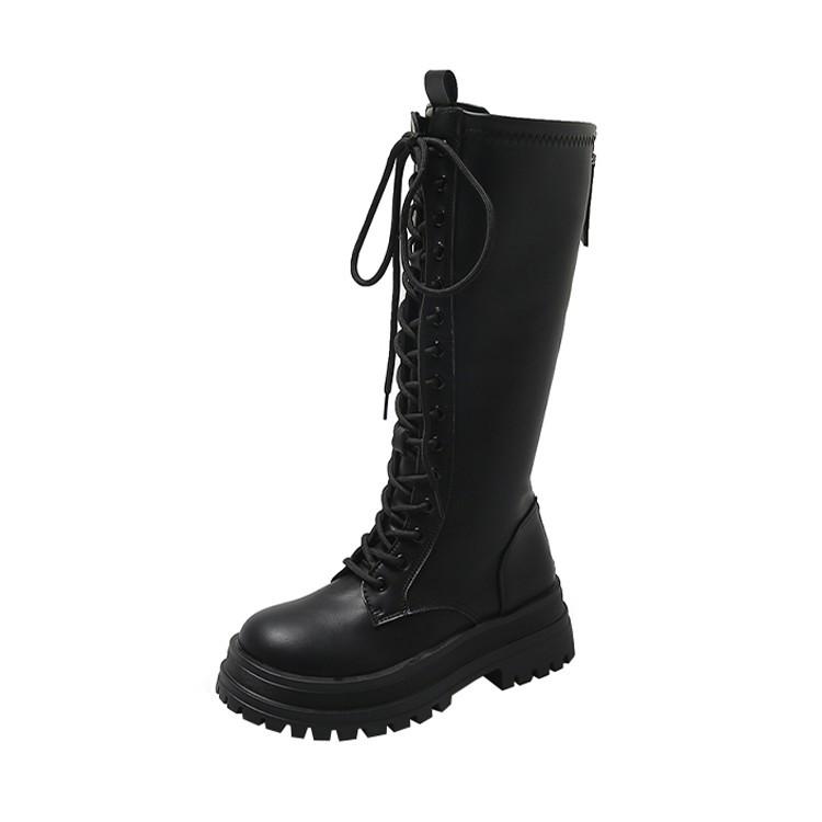 Lace-up Women's Shoes 2024 But Martin Boots Autumn Boots Year High Knee Knight Boots Thick Sole New Boots Women