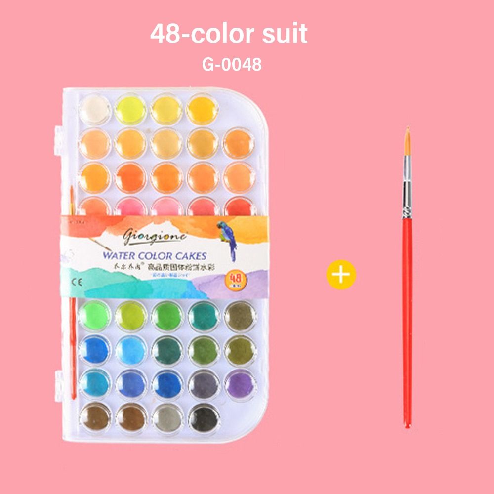 Solid Watercolor Pigment with Water Brush Pen Painting Pigment Set Oil Painting Kit Art Supplie